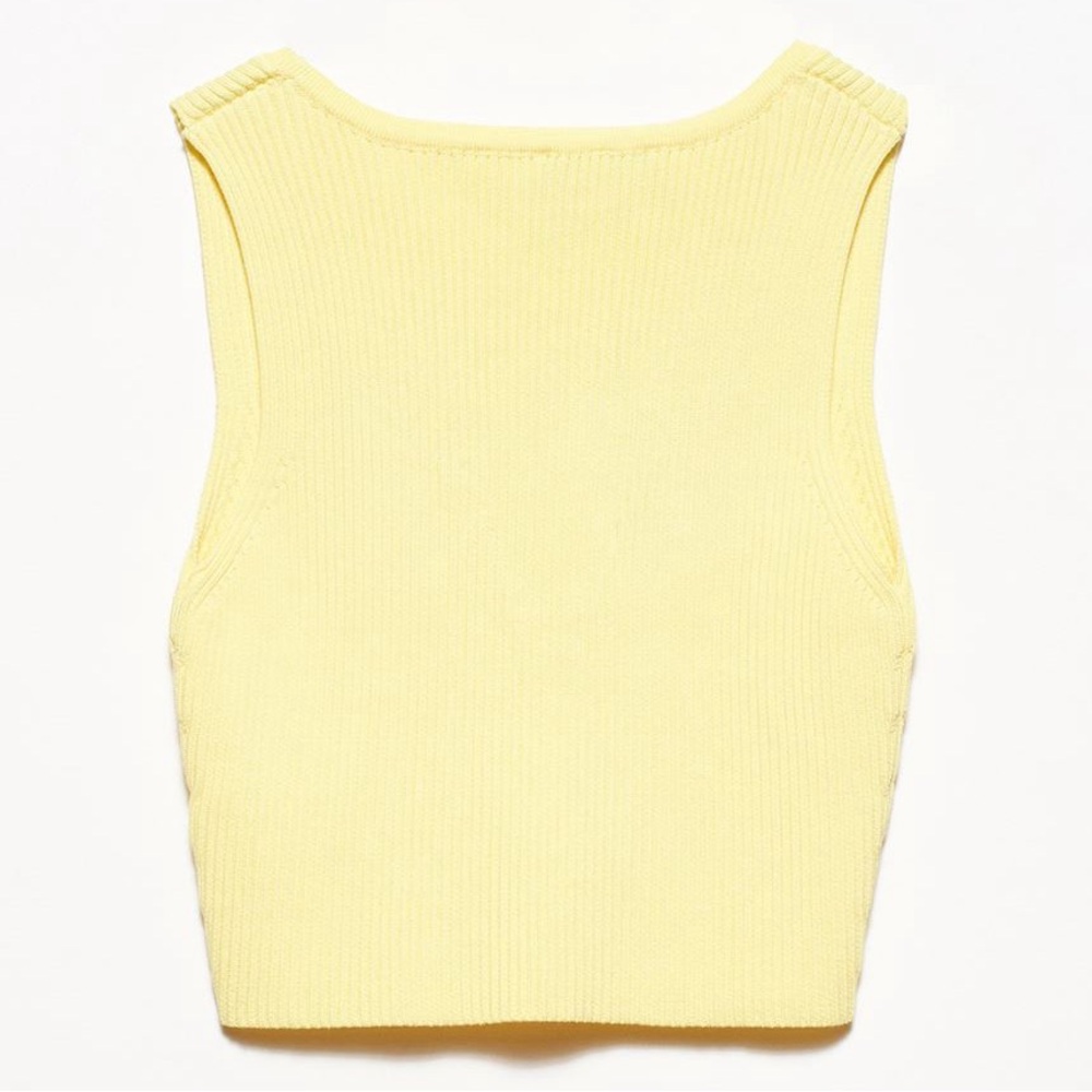 The Essential Ribbed Tank Top -Yellow - Picture 8 of 8